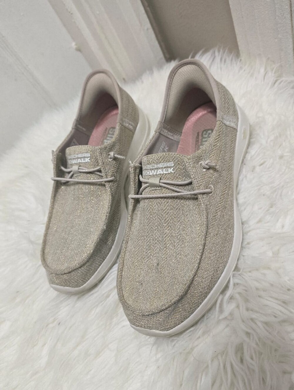 SKECHERS Go Walk Max-With Ease Taupe Slip-ins Sneaker Men's sizes 8.5